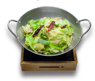 Cavolo cinese a wok