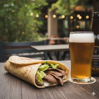 Menu piadina kebab e birra