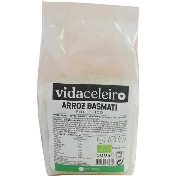 Arroz Basmati Bio 500 Gramas Vida Celeiro