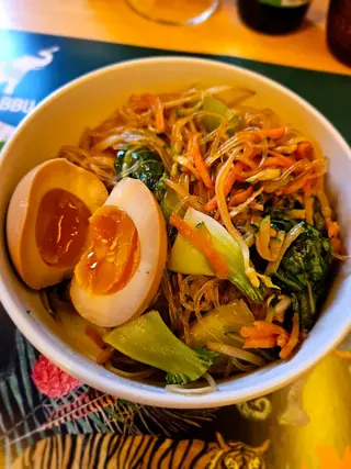 Pad thai con Pulled Pork