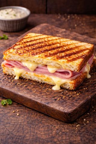 Тост с шунка или пилешко филе