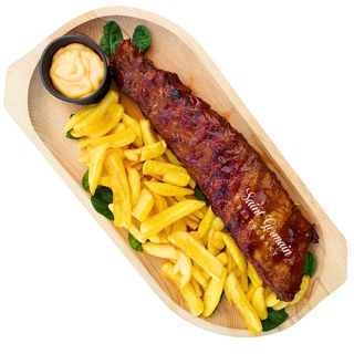 Scăriță BBQ cu cartofi prăjiți