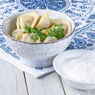 პელმენი საქონლის ხორცით - დიდი პორცია 15ც.