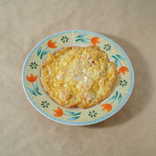 huevos revueltos con gambas