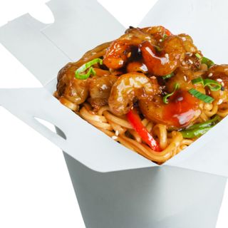 ატრია კრევეტით და ტერიაკის სოუსით/Shrimp Noodles with Teriyaki