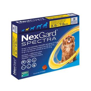 Ანტიპარაზიტული Აბები S Ძაღლისთვის Nexgard Spectra Chew S 3.5-7.5 Კგ 1 Ცალი