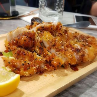 Pollo empanado estilo Asia