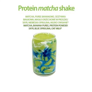 Protein matcha can