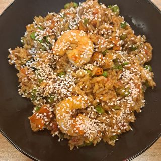 Wok s rižom i škampima