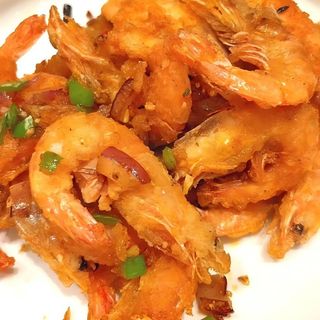 Gambas Con Pimiento 椒盐大虾