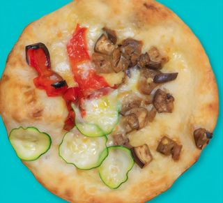 Vegetariana bianca al piatto