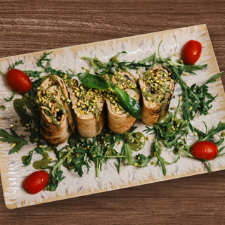 Tronchetto vegetariano estilo sushi