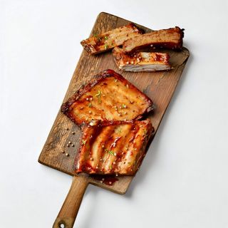 Costillas De Cerdo A La Bbq, Ahumadas Y Laqueadas