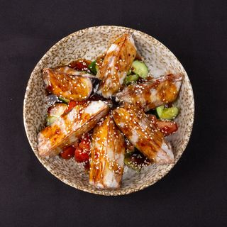 Салат с хрустящим баклажаном