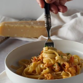 Bavette de Camarão, Curgete e Limão