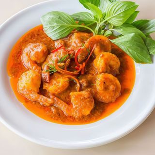 Gambas al curry picante