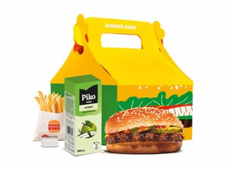 Детское меню с гамбургером