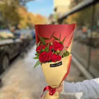 1 red spray rose