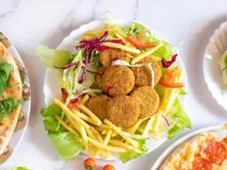 Piatto falafel pane