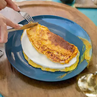 Cachapa con queso de mano