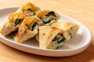 Rolinhos de Espinafres e Ricotta (Vegetariano)