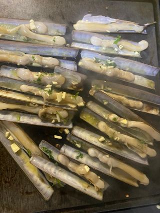 Navajas a la plancha