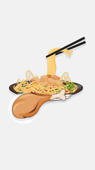 Yakisoba de pollo