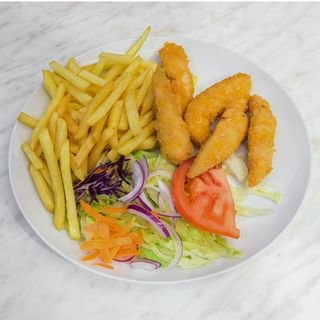 Menu Plato tiras de pollo