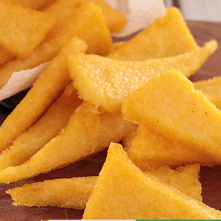 Scagliozzi di polenta fritta al gorgonzola