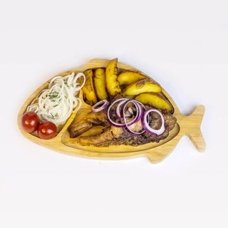 Жаренный сазан с хрустящей картошкой