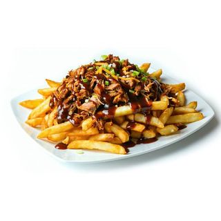 Ración De Patatas Fritas Con Pulled Pork