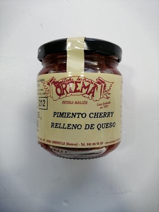 Conservas Ortema - Pimientos Cherry Rellenos de Queso - 190gr