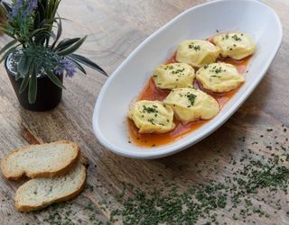 Raviolis Rellenos De Gambas