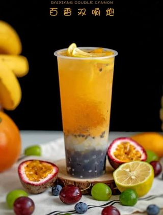 Tè con frutta della passione e tapioca