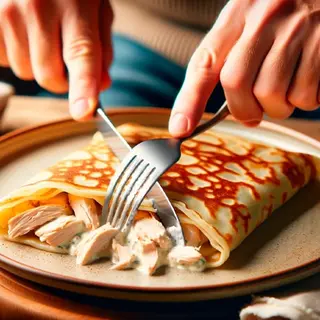 Crep  de Pollo y Mozarella