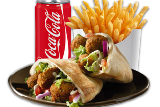 Menú Döner kebab falafel Durum (cerrado)