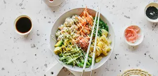 Spicy volcano poke