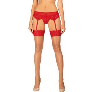 Lencería Ingridia Medias Roja - Obsessive Talla M/l
