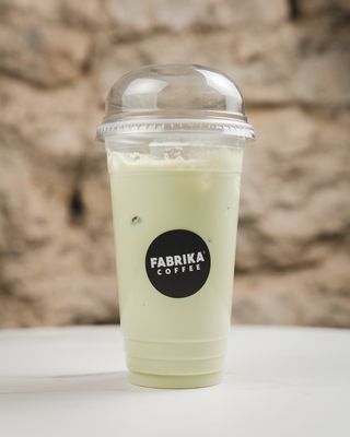 Iced matcha latte