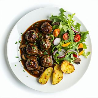 Klopsiki wieprzowe w sosie pieczarkowym