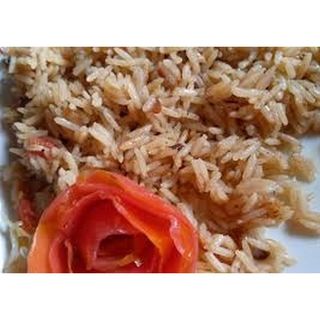 Pilau / Chips with Kachumbari