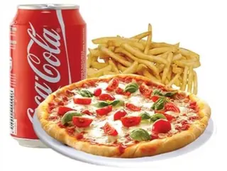 Menú Pizza Pequeña + Patatas + Bebida