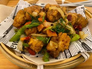 Pollo frito con picante