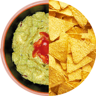 Guacamole con nachos