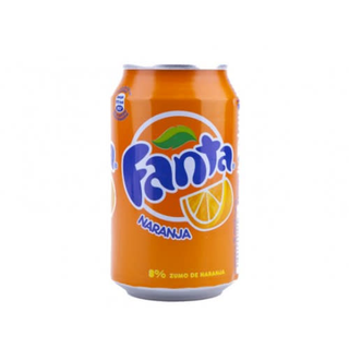 Fanta naranja lata 330ml.