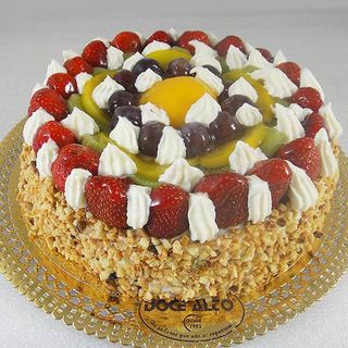 Bolo com Frutas Naturais