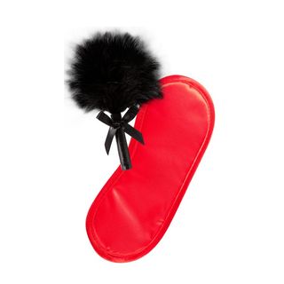 Gp Antifaz Rojo Y Pluma Negra