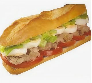 Bocadillo frío vegetal tortilla patata