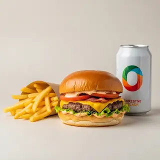 Extra special burger bacon menù