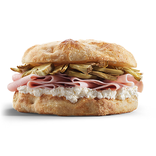 Focaccia prosciutto cotto a vapore